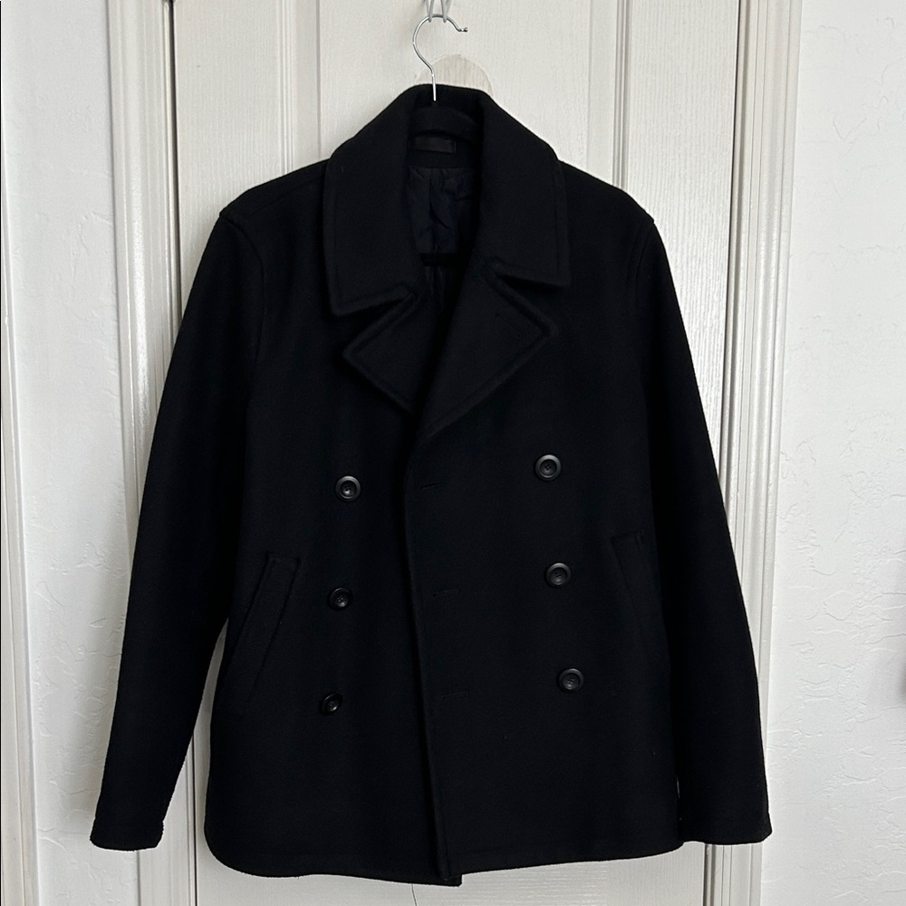 Old Navy Double-Breasted Black Peacoat